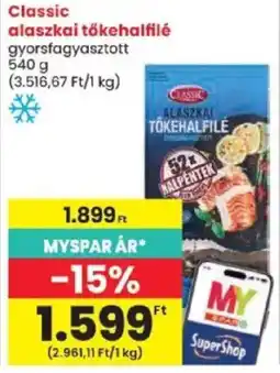 Spar Classic alaszcai tőkehalfilé ajánlat