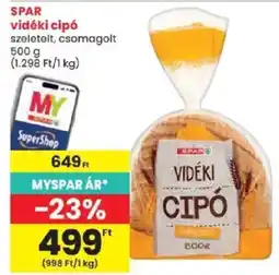 Spar spar vidéki cipó ajánlat