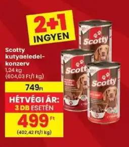 Spar Scotty kutyaeledel-konzerv ajánlat