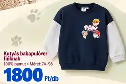 Pepco Paw Patrol babapulóver ajánlat