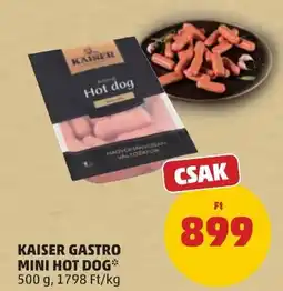 PENNY Kaiser gastro mini hot dog ajánlat