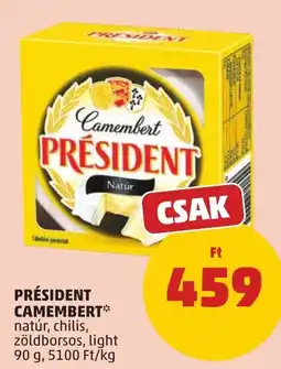 PENNY Président camembert* ajánlat