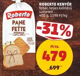 PENNY Roberto fehér teljes kiőrlésű szeletelt ajánlat