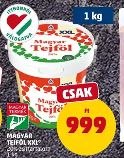PENNY Magyar Tejföl XXL ajánlat