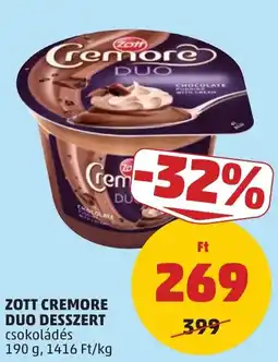 PENNY Zott cremore duo desszert csokoládés ajánlat