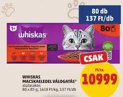 PENNY Whiskas macskaeledel válogatás ajánlat