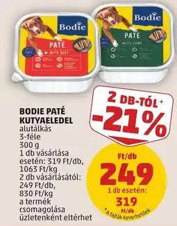 PENNY Bodie paté kutyaeledel ajánlat