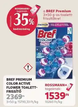 Rossmann BREF PREMIUM COLOR ACTIVE FLOWER TOALETT-FRISSÍTŐ ajánlat