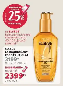 Rossmann ELSEVE EXTRAORDINARY CSODÁS HAJOLAJ ajánlat