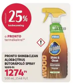 Rossmann PRONTO SHINE&CLEAN ALOE&CITRUS BÚTORÁPOLÓ SPRAY ajánlat