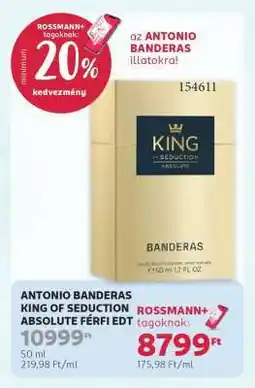 Rossmann ANTONIO BANDERAS KING OF SEDUCTION ABSOLUTE FÉRFI EDT ajánlat