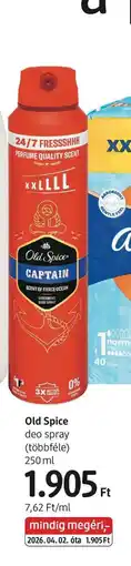 DM Old Spice deo spray (többféle) ajánlat