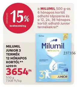 Rossmann Milumil Junior 3 termék 12 hónapos kortól ajánlat