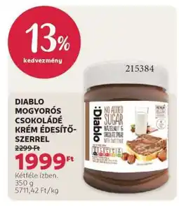 Rossmann DIABLO MOGYORÓS CSOKOLÁDÉ KRÉM ÉDESÍTŐSZERREL ajánlat