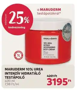 Rossmann MARUDERM 10% UREA INTENZÍV HIDRATÁLÓ TESTÁPOLÓ ajánlat