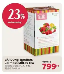 Rossmann GÁRDONYI ROOIBOS VAGY GYÜMÖLCS TEA ajánlat