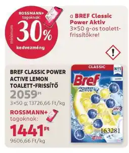 Rossmann BREF CLASSIC POWER ACTIVE LEMON TOALETT-FRISSÍTŐ ajánlat