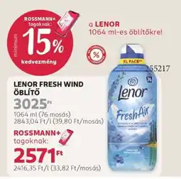 Rossmann LENOR FRESH WIND ÖBLÍTŐ ajánlat