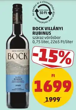PENNY Bock villányi rubinus ajánlat