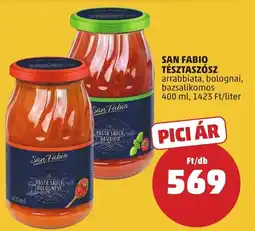 PENNY San Fabio tésztaszósz arrabbiata, bolognai, bazsalikomos ajánlat