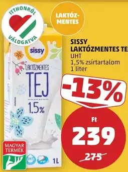 PENNY Sissy laktózmentes tej ajánlat