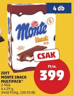 PENNY Zott monte snack multipack ajánlat