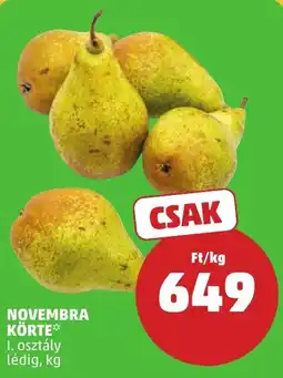 PENNY Novembra körte ajánlat