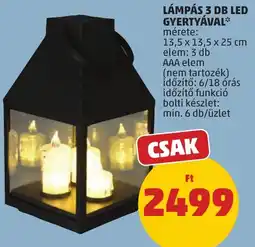 PENNY Lámpás 3 db led gyertyával ajánlat
