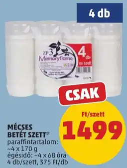 PENNY Memoryflame mécses betét szett ajánlat