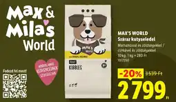 Lidl max's world száraz kutyaeledel ajánlat
