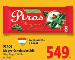 Lidl Piros mogyorós tejcsokoládé ajánlat