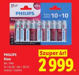 Lidl Philips elem ajánlat