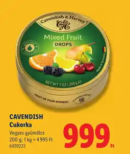 Lidl Cavendish cukorka ajánlat
