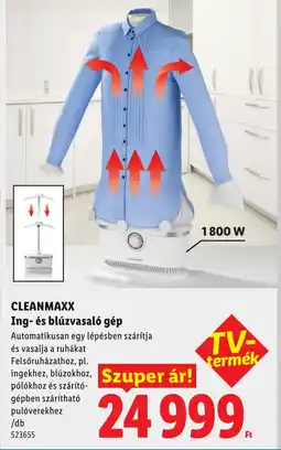 Lidl Cleanmaxx ing- és blúzvasaló gép ajánlat