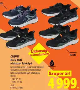Lidl Crivit Női / férfi vízhatlan futócipő ajánlat