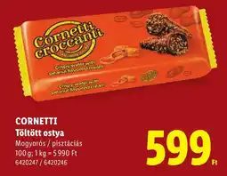 Lidl Cornetti töltött ostya ajánlat