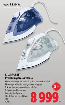 Lidl Silvercrest prémium gőzölős vasaló ajánlat