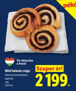 Lidl Mini kakaós csiga ajánlat