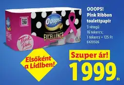 Lidl Ooops! pink ribbon toalettpapír ajánlat