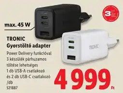 Lidl Tronic gyorstöltő adapter ajánlat