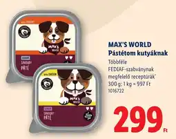 Lidl Max's world pástétom kutyáknak ajánlat