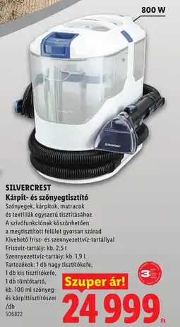 Lidl Silvercrest kárpit- és szőnyegtisztító ajánlat