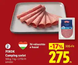 Lidl Pikok camping szelet ajánlat