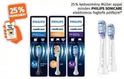 Müller Philips Sonicare elektromos fogkefe pótfeje ajánlat