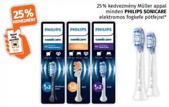 Müller Philips Sonicare elektromos fogkefe pótfeje ajánlat
