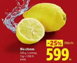 Lidl Bio citrom ajánlat