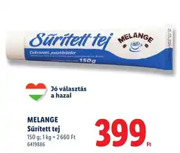 Lidl Melange sűrített tej ajánlat