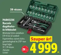Lidl Parkside racsnis dugókulcs- és bitkészlet ajánlat