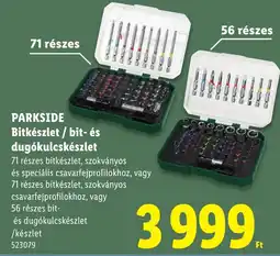 Lidl Parkside bitkészlet / bit- és dugókulcskészlet ajánlat