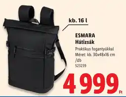 Lidl Esmara hátizsák ajánlat